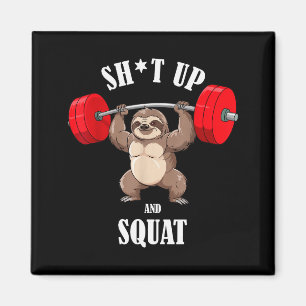 Aimant Paresseux drôle de fitness squatant entraînement m