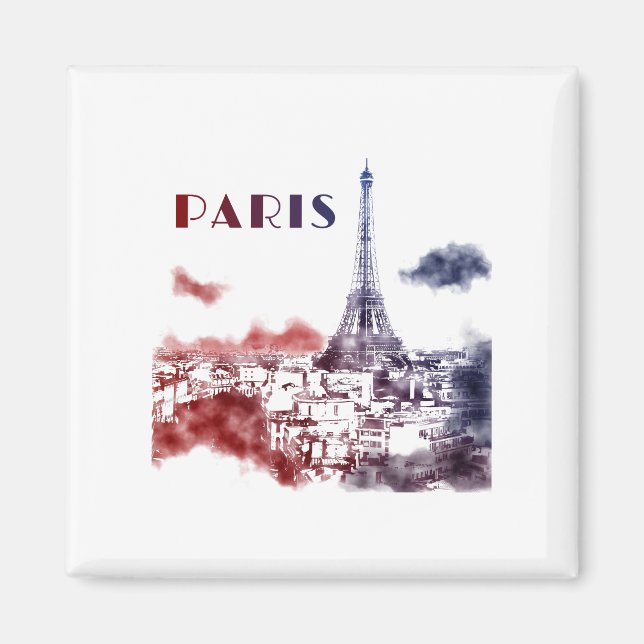 Aimant Paris City Skyline Tour Eiffel Voyage France (Devant)