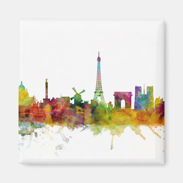 Aimant Paris France Skyline (Devant)