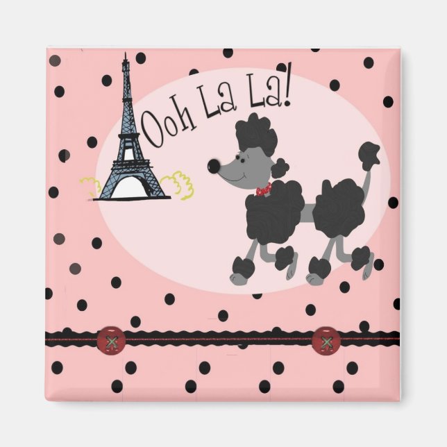 Aimant Paris Poodle (Devant)