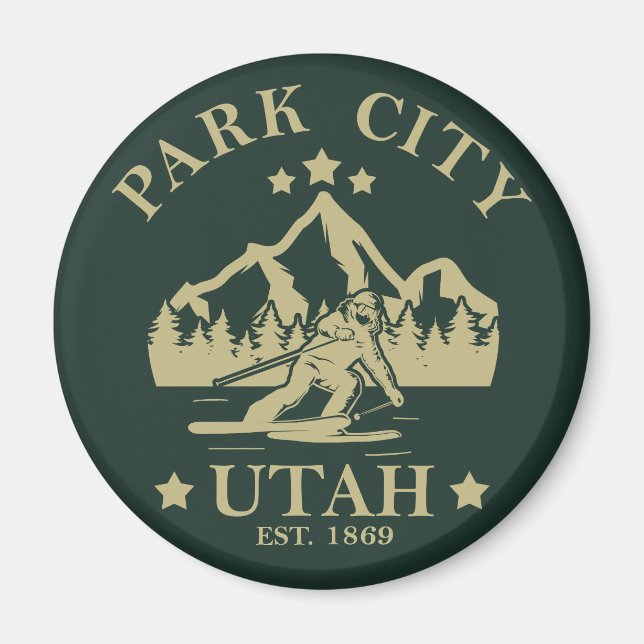 Aimant Park City Utah ski (Devant)