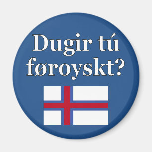 Aimant Parlez-vous féroïen ? dans le féroïen. Drapeau