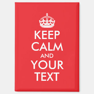 Aimant Parodie du calme en rouge et blanc