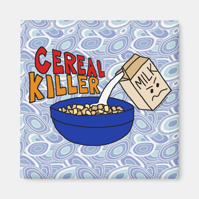 Aimant Parody Cereal Killer Petit déjeuner Humour aliment (Devant)