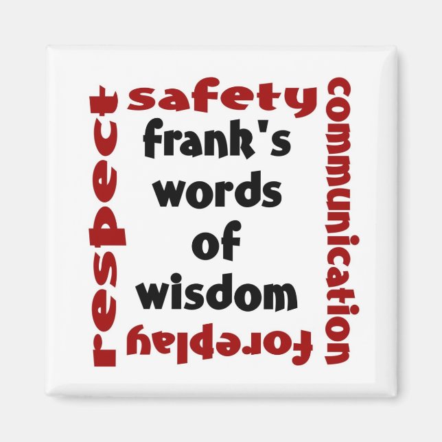 Aimant parole de sagesse de frank (Devant)