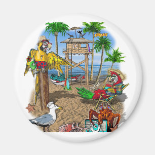 Aimant Parrots Beach Party