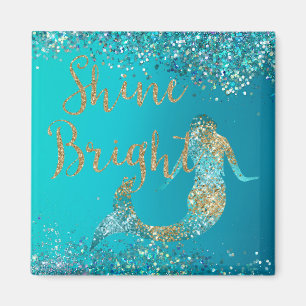 Aimant Parties scintillant d'or Aqua étincelle Mermaid