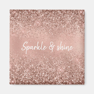 Aimant Parties scintillant d'or Glam Rose