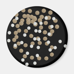 Aimant parties scintillant minimaliste Champagne noir con