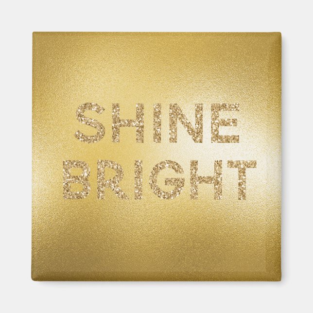 Aimant Parties scintillant or jaune brillant citation bri (Devant)