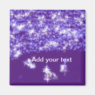 Aimant Parties scintillant violet simple étoiles scintill