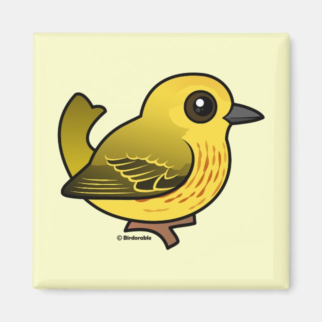 Aimant Paruline jaune (Devant)