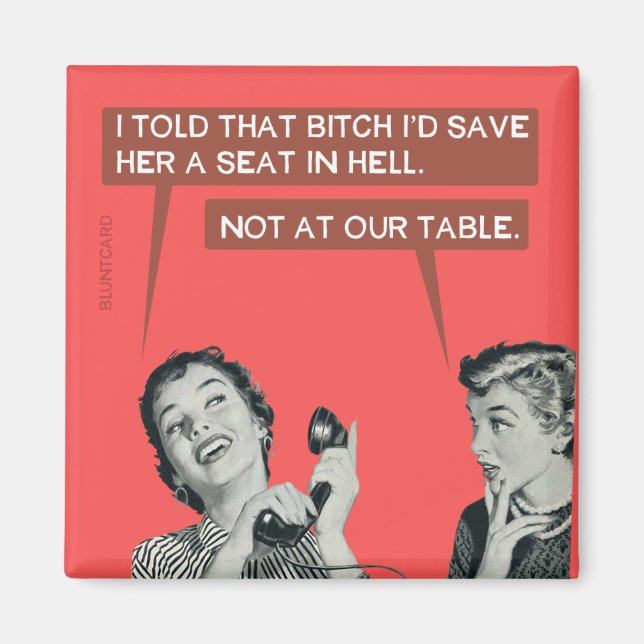 Aimant Pas à notre table. (Devant)