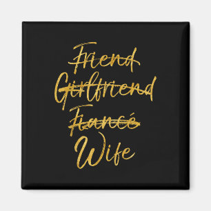 Aimant Pas ami petite amie fiancée femme chemise or maria