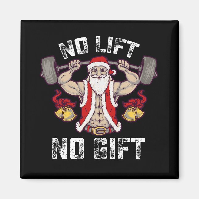 Aimant Pas d'ascenseur Pas de cadeau Père Noël Salle de g (Devant)