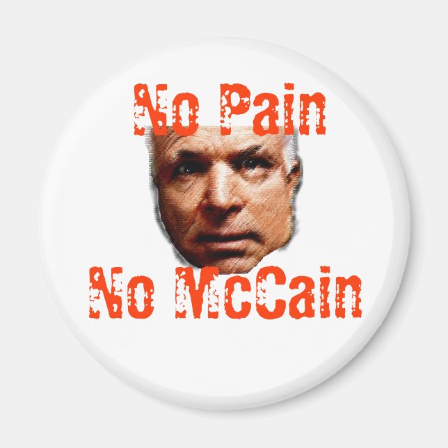Aimant Pas de douleur, pas de McCain (Devant)