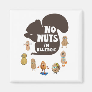 Aimant Pas de noix Je suis Allergic Peanut Sensibilisatio