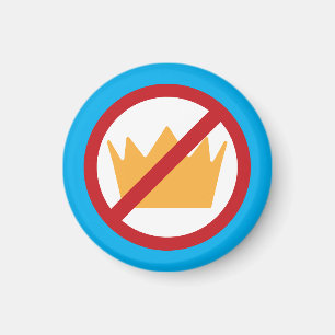 Aimant PAS DE ROIS ! Anti-Trump pro-démocratie bleu