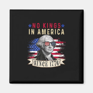 Aimant Pas de rois en Amérique Drapeau USA Rétro Style Co