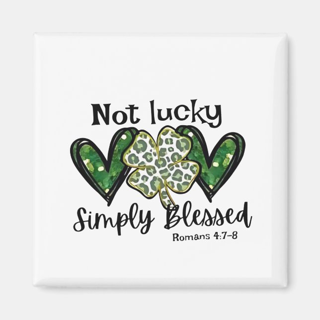 Aimant Pas Lucky, Simplement Béni Lucky Charm St Patrick (Devant)