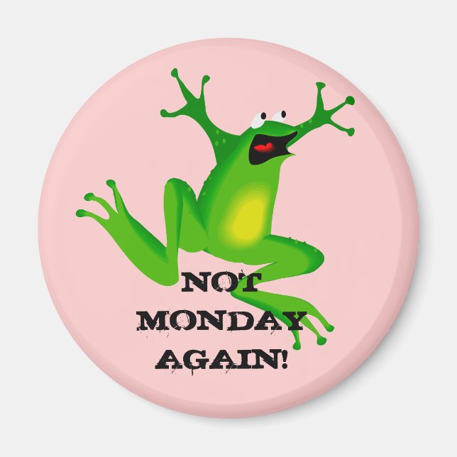 Aimant "Pas Lundi Encore Frog" (Devant)