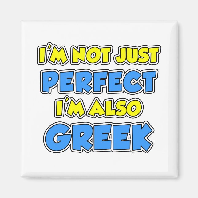 Aimant Pas seulement parfait grec (Devant)
