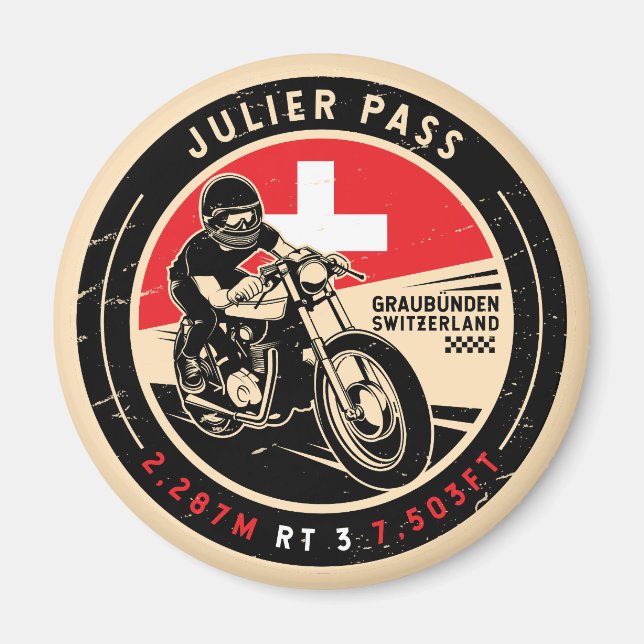 Aimant Passe Julier | Suisse | Motorcycle (Devant)