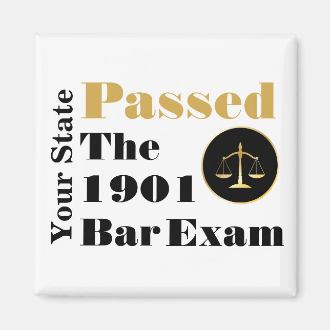 Aimant Passé l'examen à barres (Personnaliser Etat et ann (Devant)