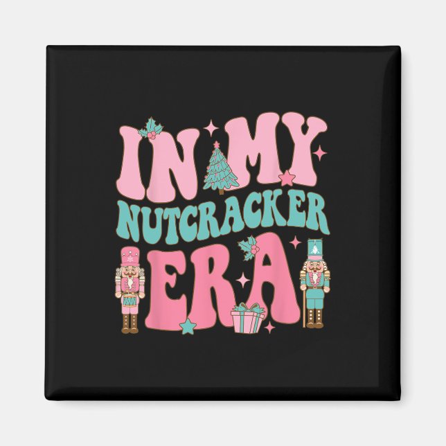 Aimant Passe-noisette rose dans ma noix-casse ère rose ch (Devant)