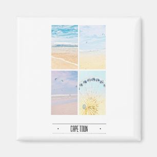 Aimant Pastel Collage Table Mountain Le Cap