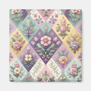 Aimant Pastel coloré Jacquard Pâques/Printemps