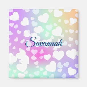 Aimant Pastel Falling Hearts Personnalisé