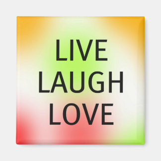 Aimant Pastel Live, Rire, Amour