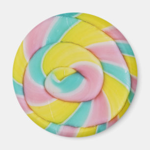 Aimant Pastel Rainbow Spiral Candy Photo