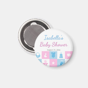 Aimant Pastel Tiny Icons Fêtes de Naissance de Bébé & Rév