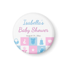 Pastel Tiny Icons Fêtes de Naissance de Bébé & Rév