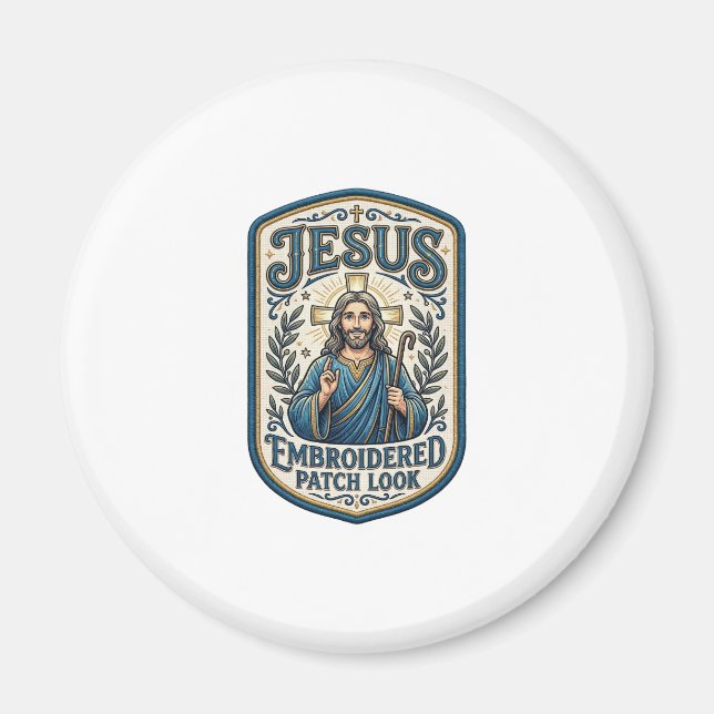 Aimant Patch brodé Jésus Regardez Patch brodé Jésus (Devant)