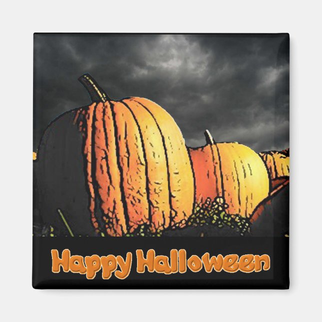 Aimant Patch Citrouille Halloween (Devant)