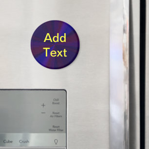 Aimant Patchwork circulaire de dégradé bleu à pourpre