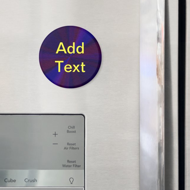 Aimant Patchwork circulaire de dégradé bleu à pourpre (In situ (réfrigérateur))