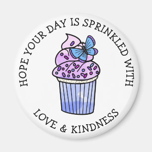 Aimant Pâte de Cupcake dessinée à la main, Alimentation a