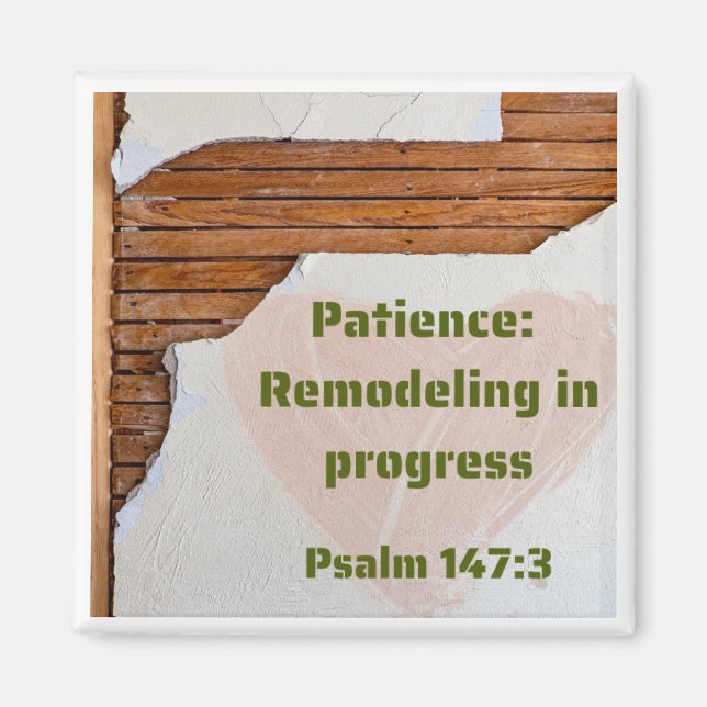 Aimant Patience - Retrait de l'aimant 2x2" en cours (Devant)