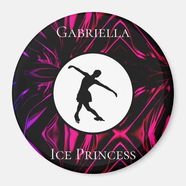 Aimant Patinage artistique "Princesse de glace" Personnal (Devant)