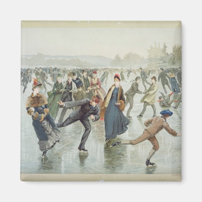 Aimant Patinage, publié par L. Prang and Co. (Devant)