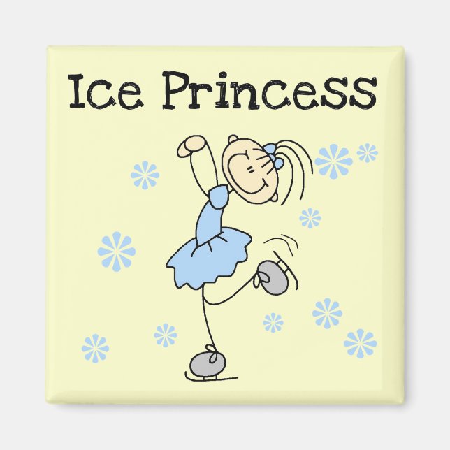 Aimant Patinage sur glace Princess Tshirts et cadeaux (Devant)