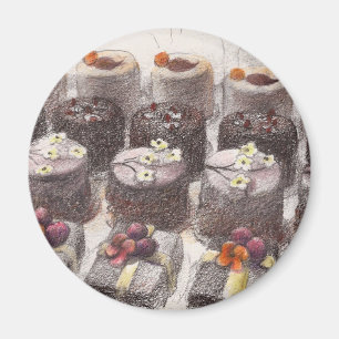 Aimant Pâtisserie illustrée