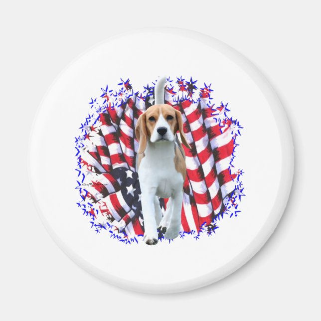 Aimant Patriote beagle (Devant)