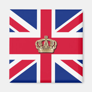 Aimant Patriotique Couronne et Union Jack