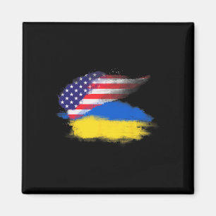 Aimant Patriotique États-Unis Usa Ukraine Américain Ukrai