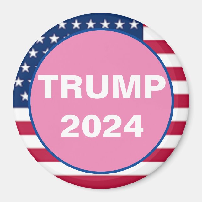 Aimant patriotique TRUMP 2024 (Devant)
